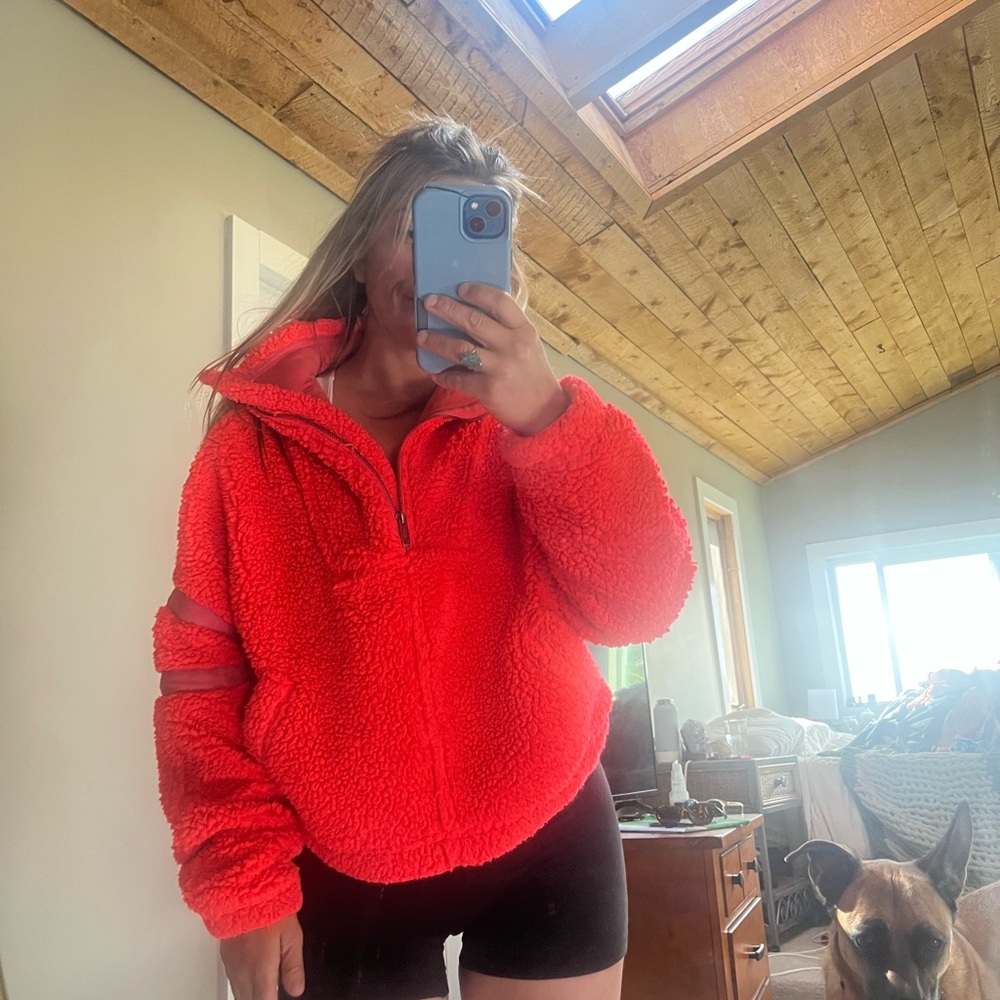 Hot Pink Fleece Pullover